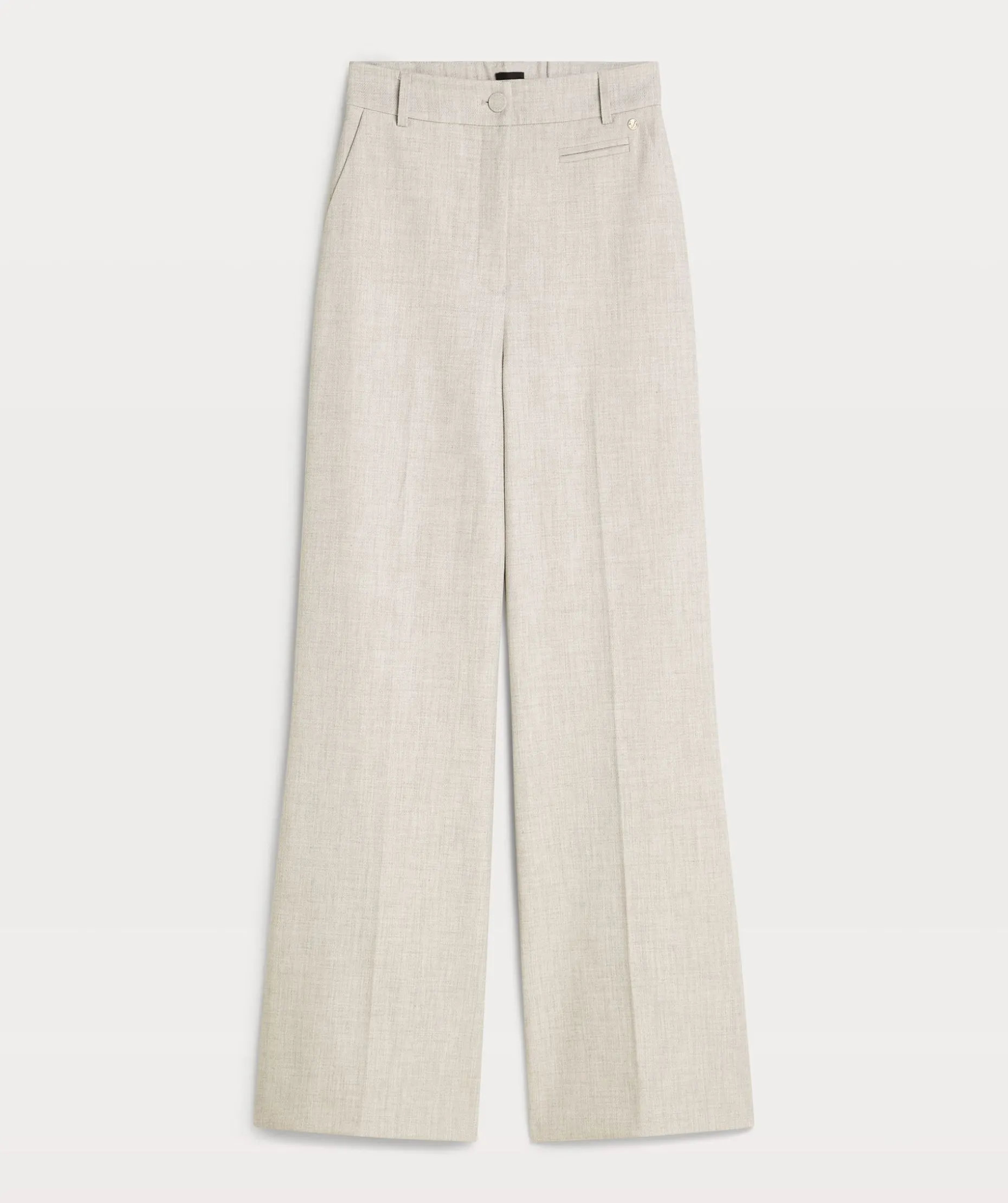 JV KATE high rise wide leg pantalon - light grey melange