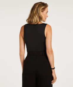 JV LINDE slim fit top - black