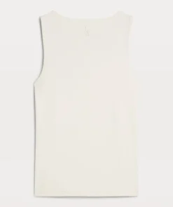 JV LINDE slim fit top - creme white