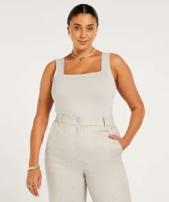 JV LINDE slim fit top - grey
