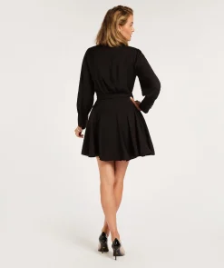 JV TAMAYA regular fit jurk met logo - black