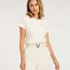 JV ZOE EMBROIDERY slim fit T-shirt - off white