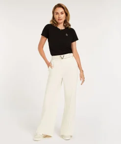 JV ZOE EMBROIDERY slim fit T-shirt - black