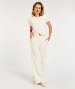JV ZOE EMBROIDERY slim fit T-shirt - off white
