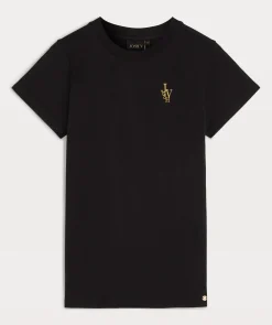 JV ZOE EMBROIDERY slim fit T-shirt - black