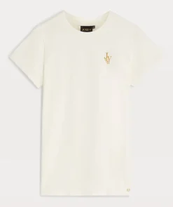 JV ZOE EMBROIDERY slim fit T-shirt - off white