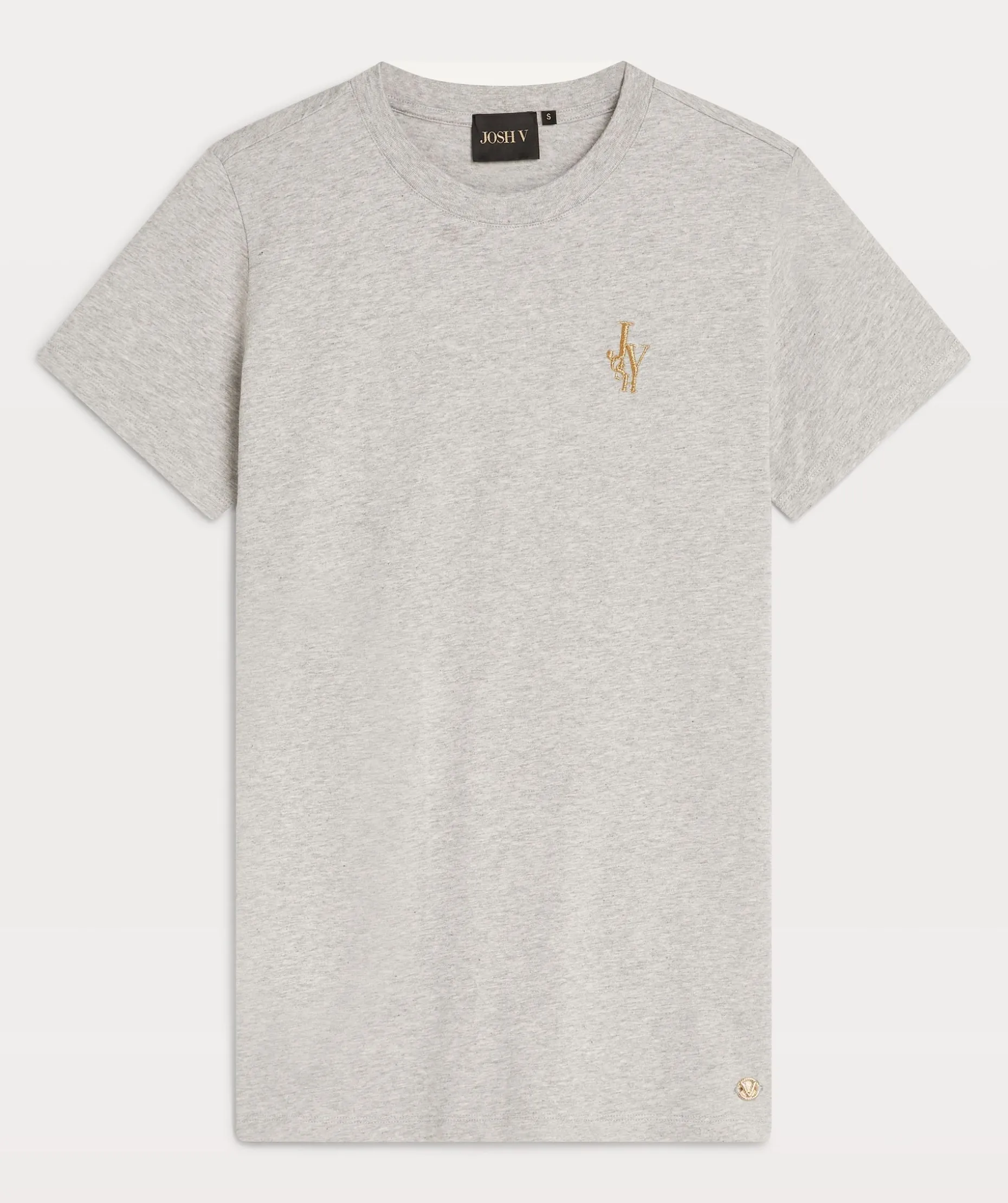 JV ZOE EMBROIDERY slim fit T-shirt - grey melange