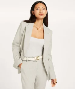JV ZOYA getailleerde blazer - light grey melange