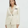 KENNY fitted blazer met contrast effect - ecru