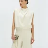 KIANA losvallende top - cocoon white