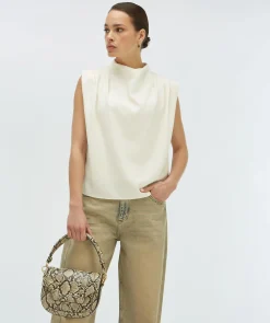 KIANA losvallende top - cocoon white