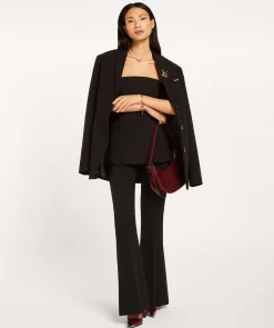KIT fitted flared pantalon - black