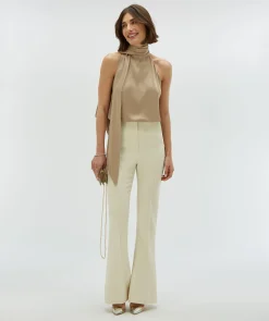 KIT fitted flared pantalon - light ecru