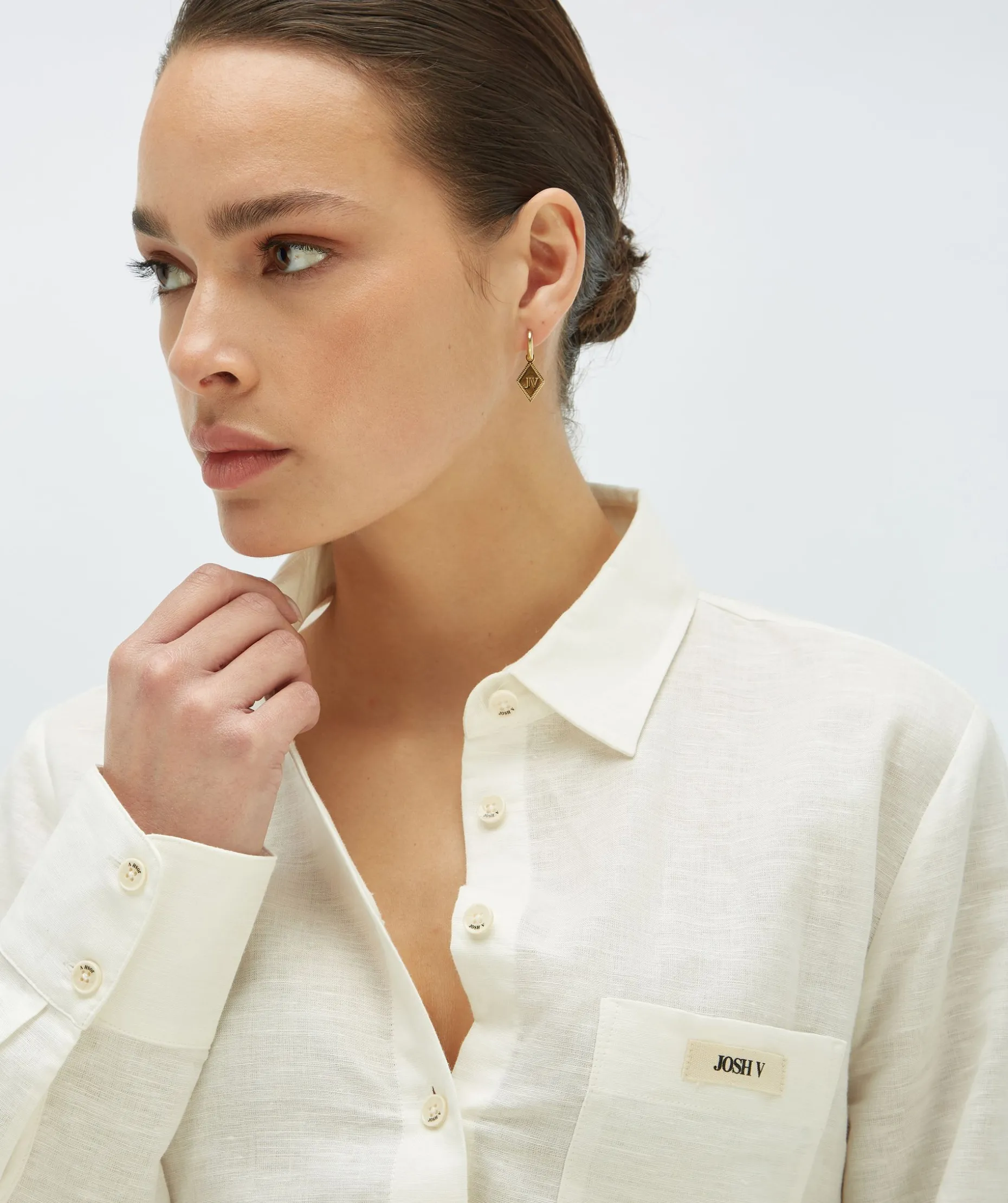LAMAR regular fit blouse - off white