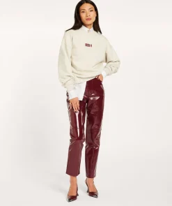 LENTHE regular fit sweater met logo - salt melange