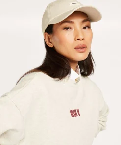 LENTHE regular fit sweater met logo - salt melange