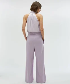 LIA high waist wide leg pantalon - lilac