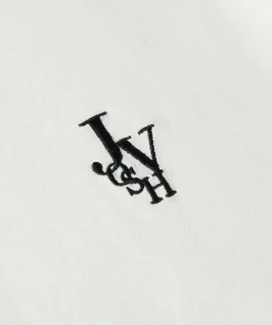LOREN fitted T-shirt met logo - off white black
