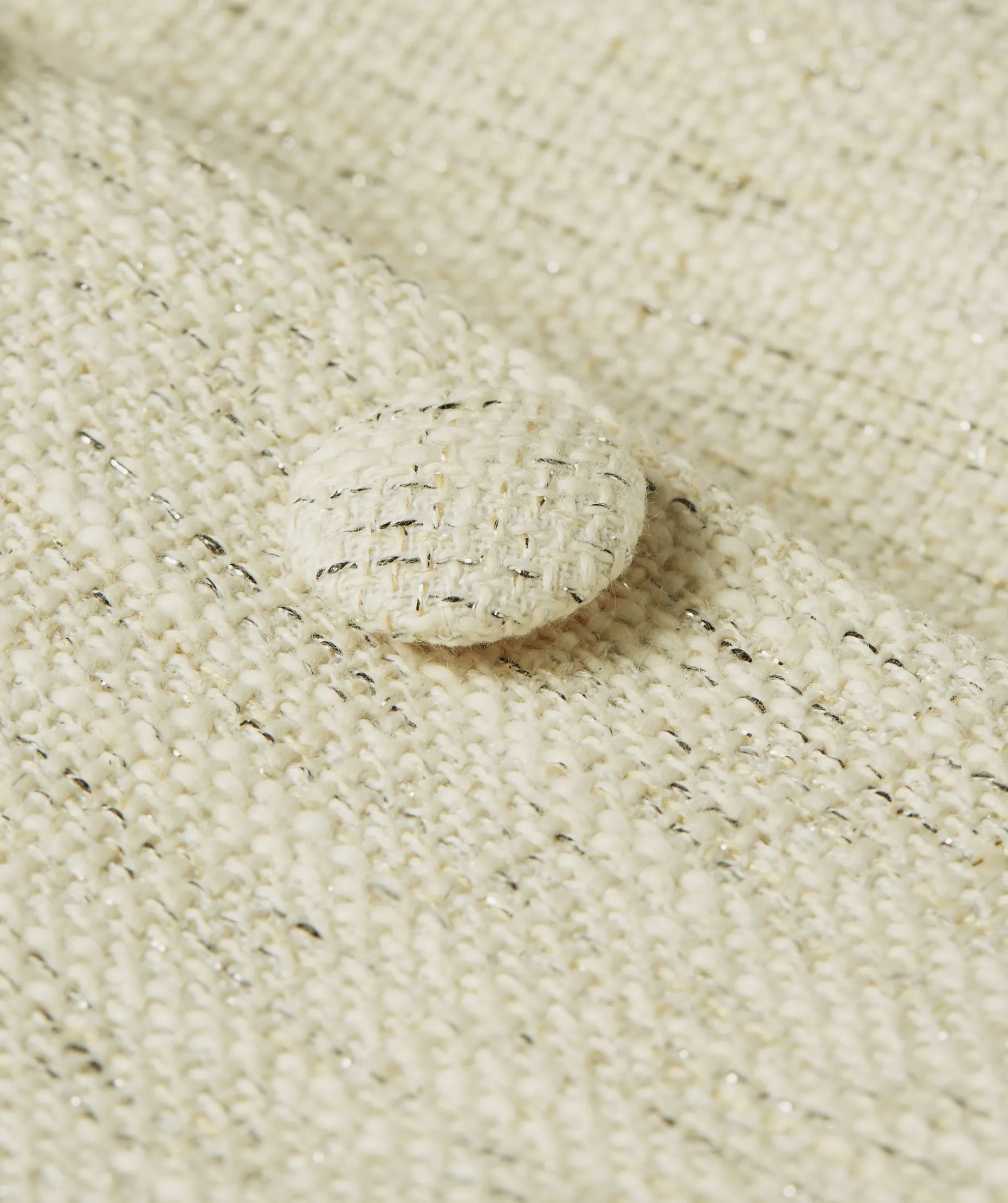 LOTTI bouclé skort met lurex - light ecru