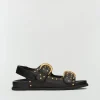 MAARTJE sandalen van leer - black