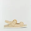 MAARTJE sandalen van leer - beige