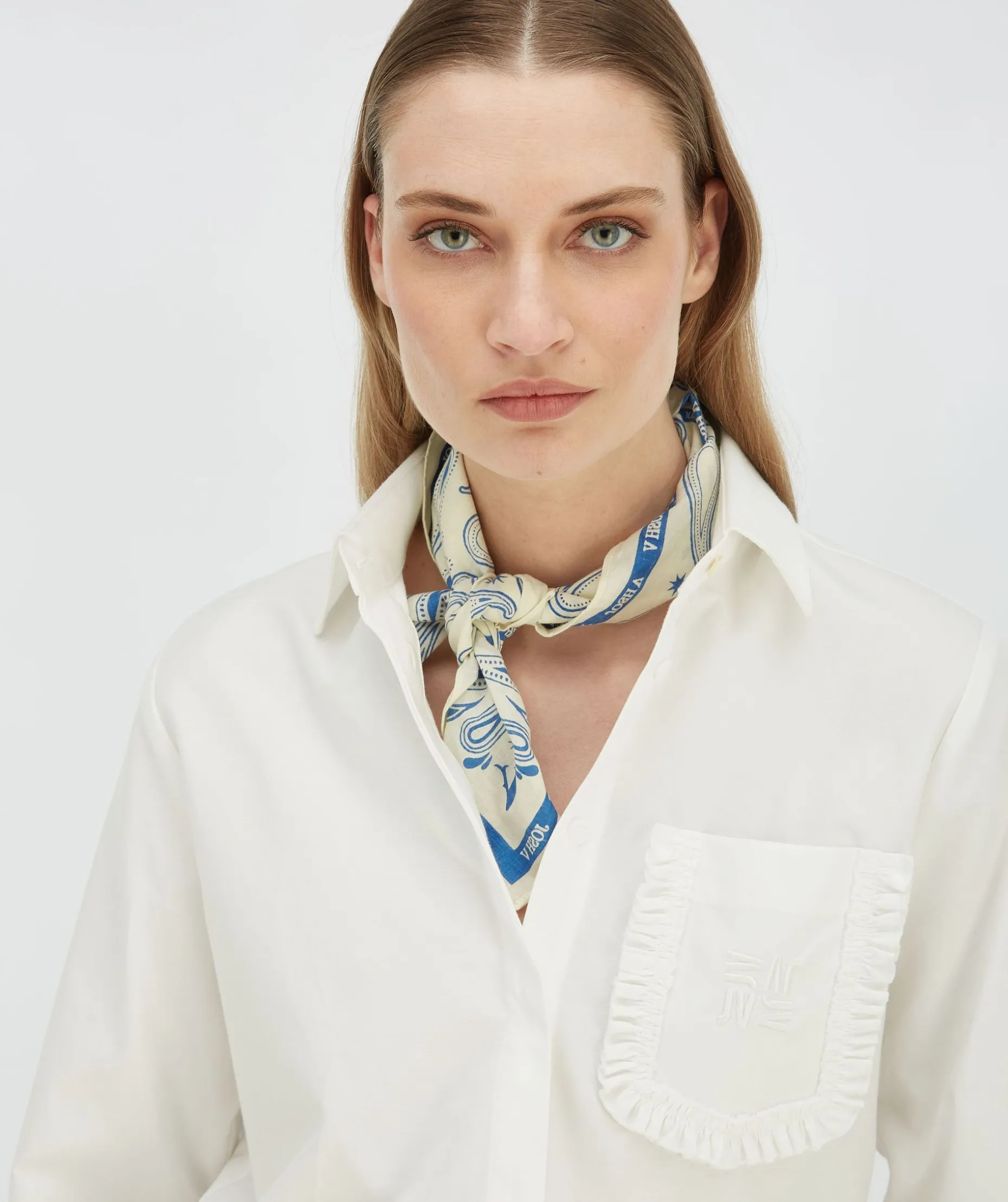 MARLIE sjaal van katoen - bright blue