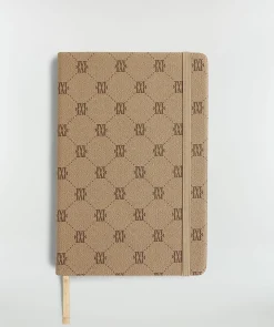 MARLOU notebook met logoprint - mink