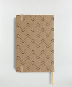 MARLOU notebook met logoprint - mink