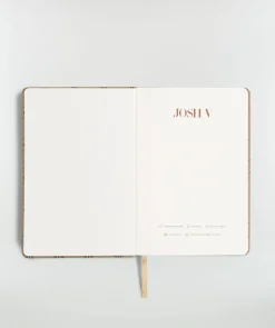 MARLOU notebook met logoprint - mink