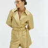 MAXIME regular fit playsuit - dull gold