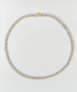 MEIS ketting met sierstenen - antique gold