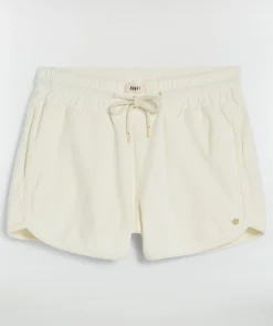 MIAH regular fit shorts van badstof - creme white
