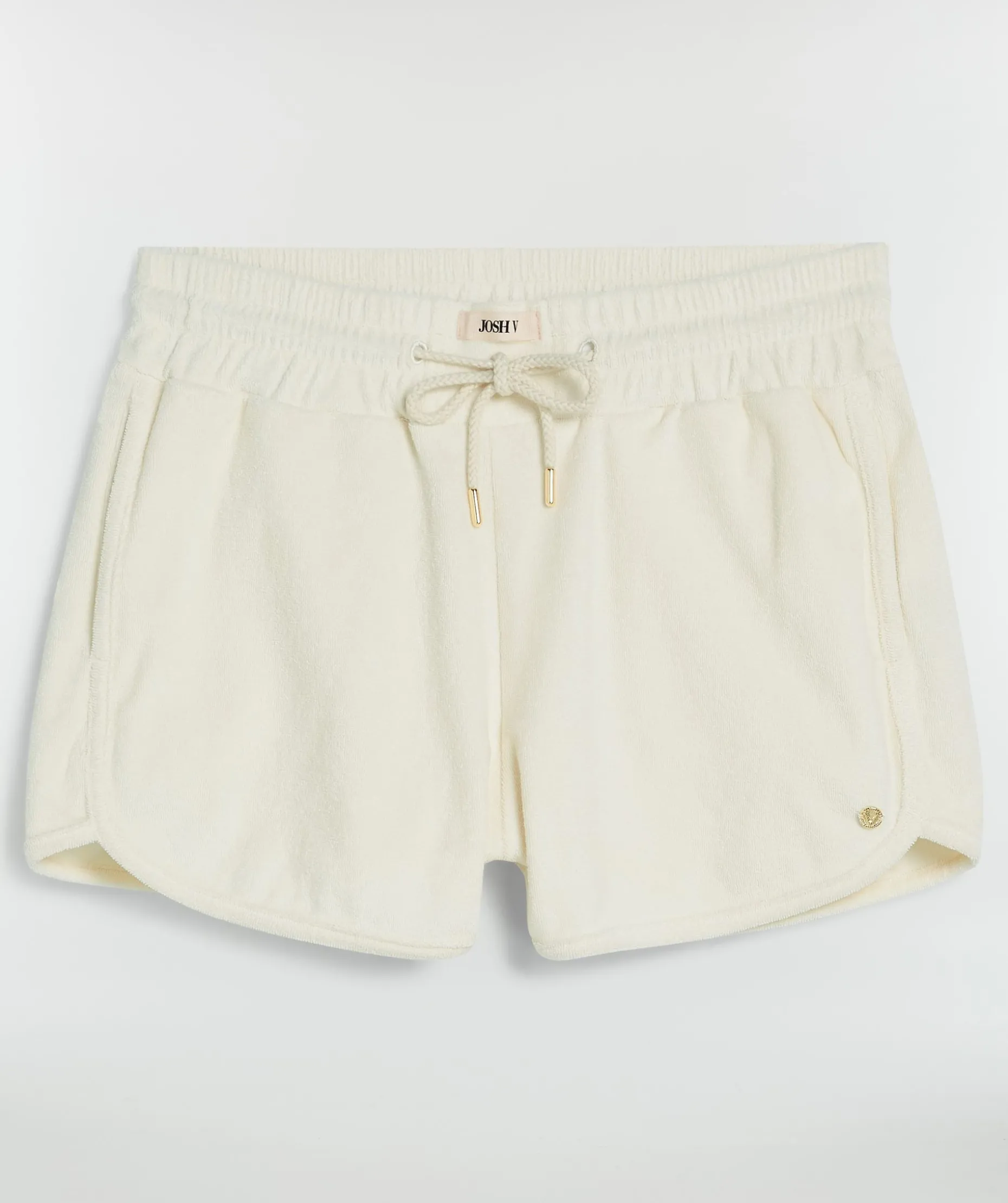 MIAH regular fit shorts van badstof - creme white