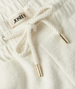 MIAH regular fit shorts van badstof - creme white