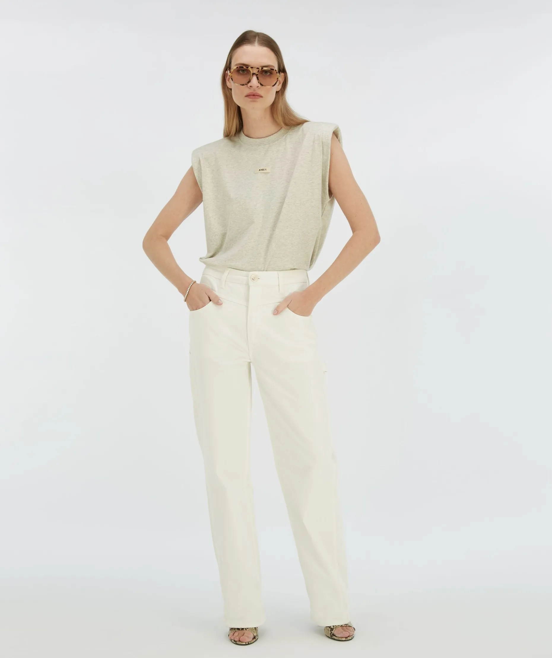 MOSE wide leg jeans - light ecru