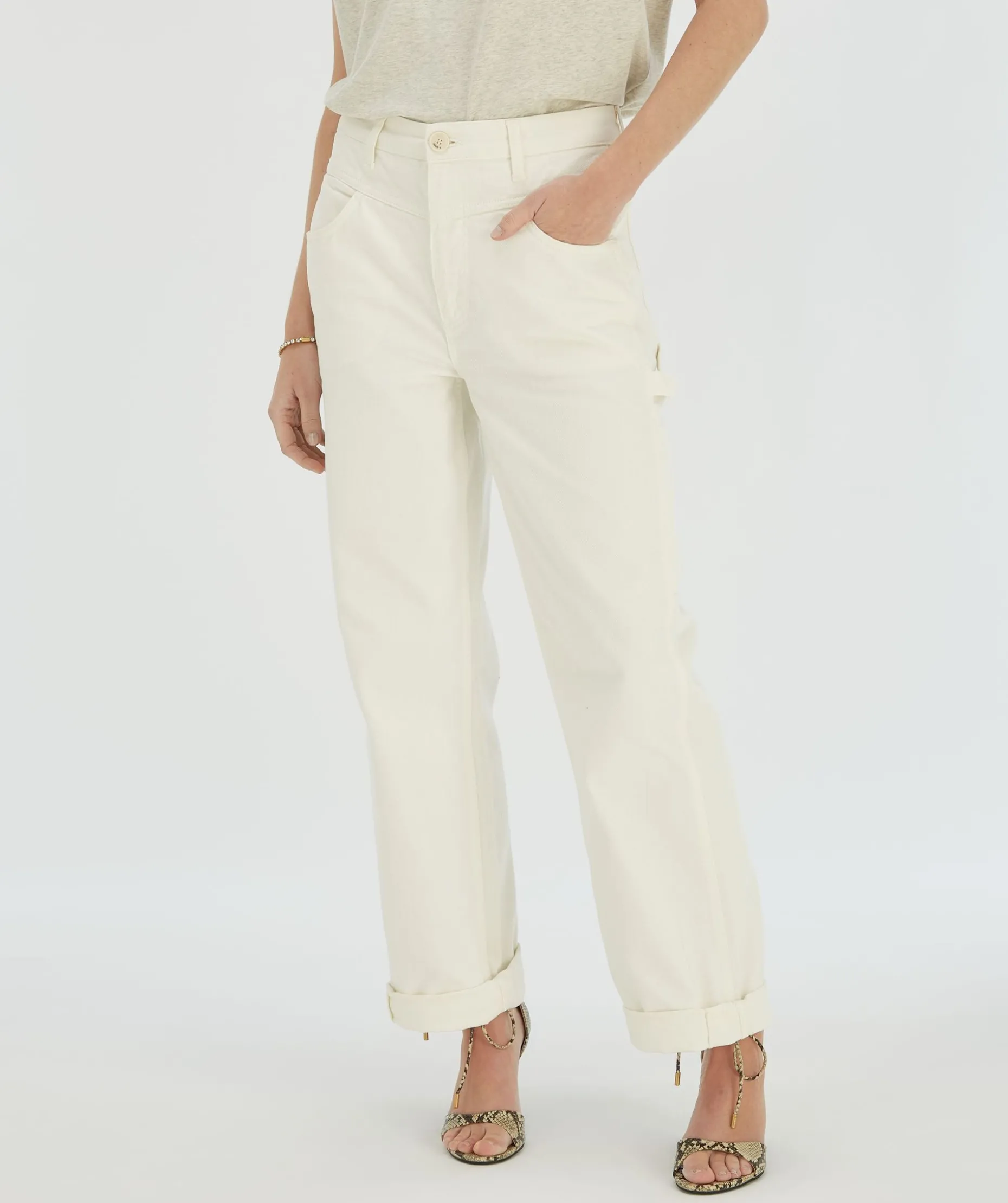 MOSE wide leg jeans - light ecru