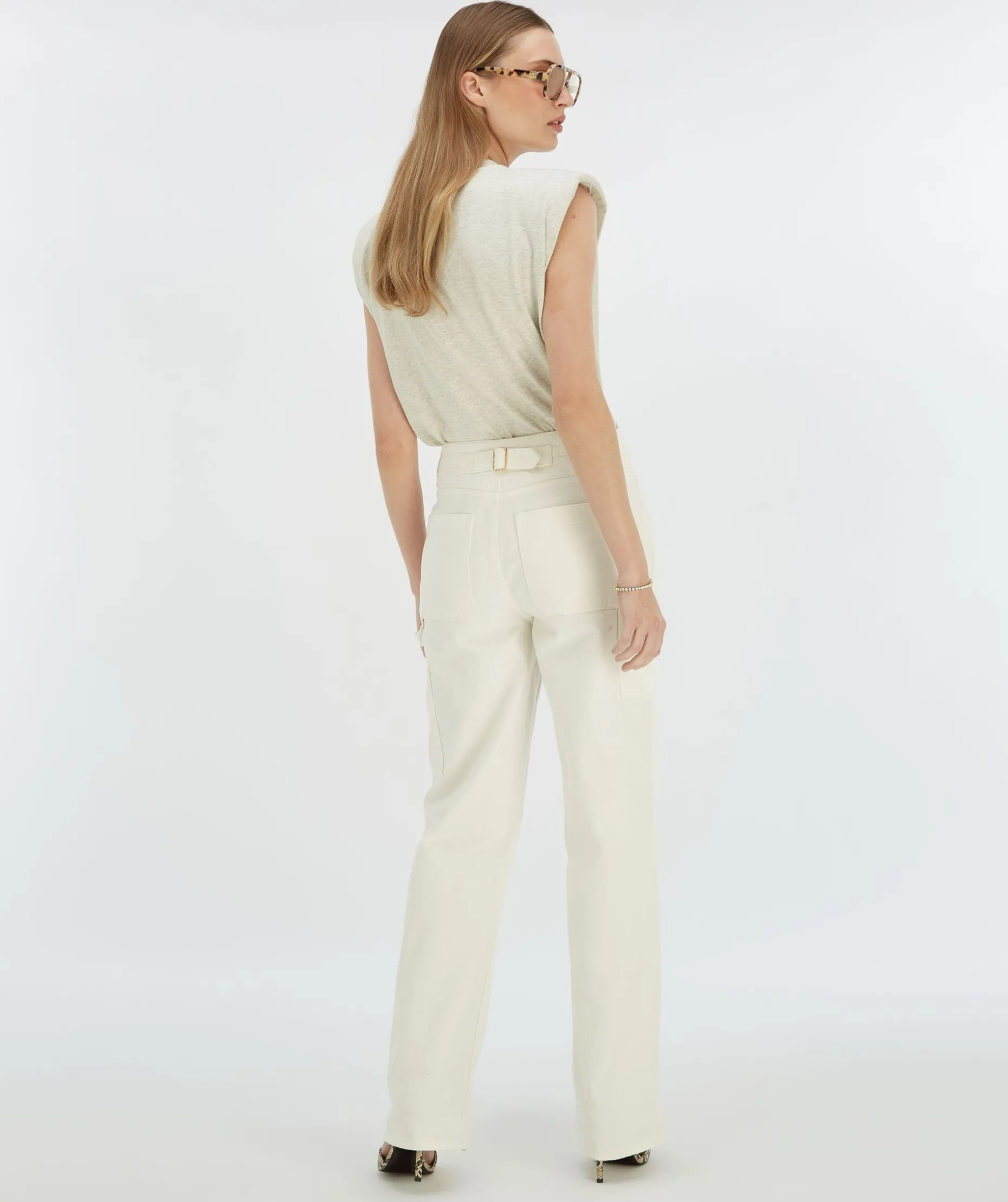 MOSE wide leg jeans - light ecru