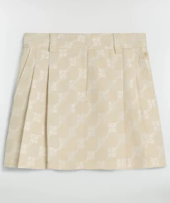 NENA minirok met logoprint - ecru