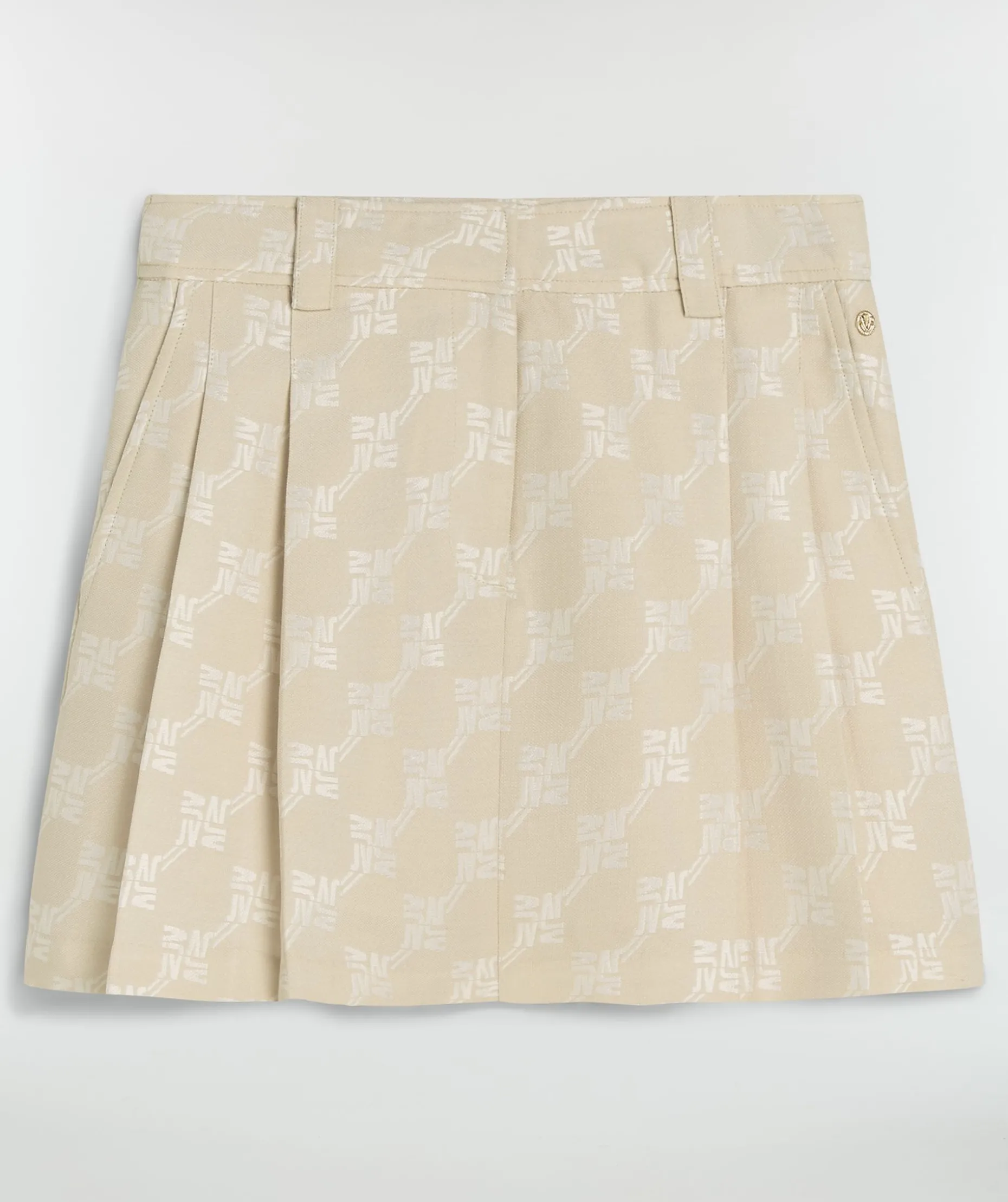 NENA minirok met logoprint - ecru