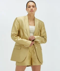 “Nick’s blazer” – DANEA boyfriend blazer - dull gold