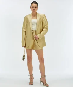 “Nick’s blazer” – DANEA boyfriend blazer - dull gold