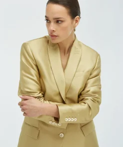 “Nick’s blazer” – DANEA boyfriend blazer - dull gold