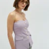 NIVA fitted bustier top - lilac