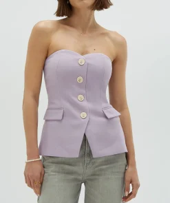 NIVA fitted bustier top - lilac