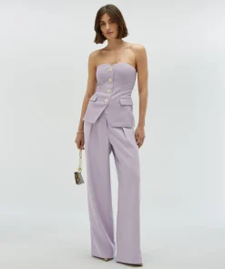 NIVA fitted bustier top - lilac