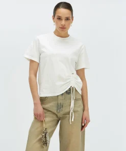 NOMA T-shirt met trekkoord - off white