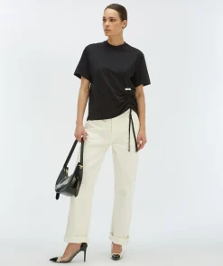 NOMA T-shirt met trekkoord - black