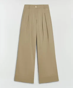 OLIVIA high rise wide leg pantalon - light mink