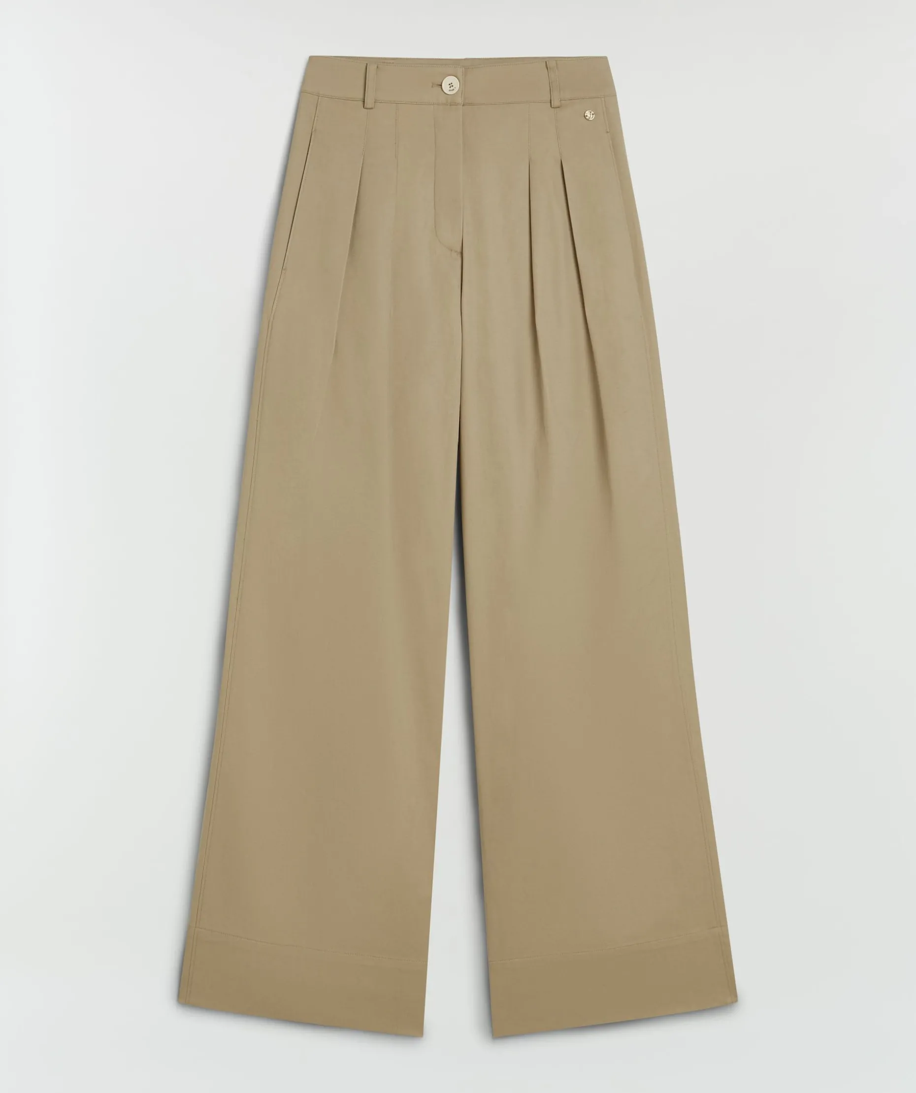 OLIVIA high rise wide leg pantalon - light mink