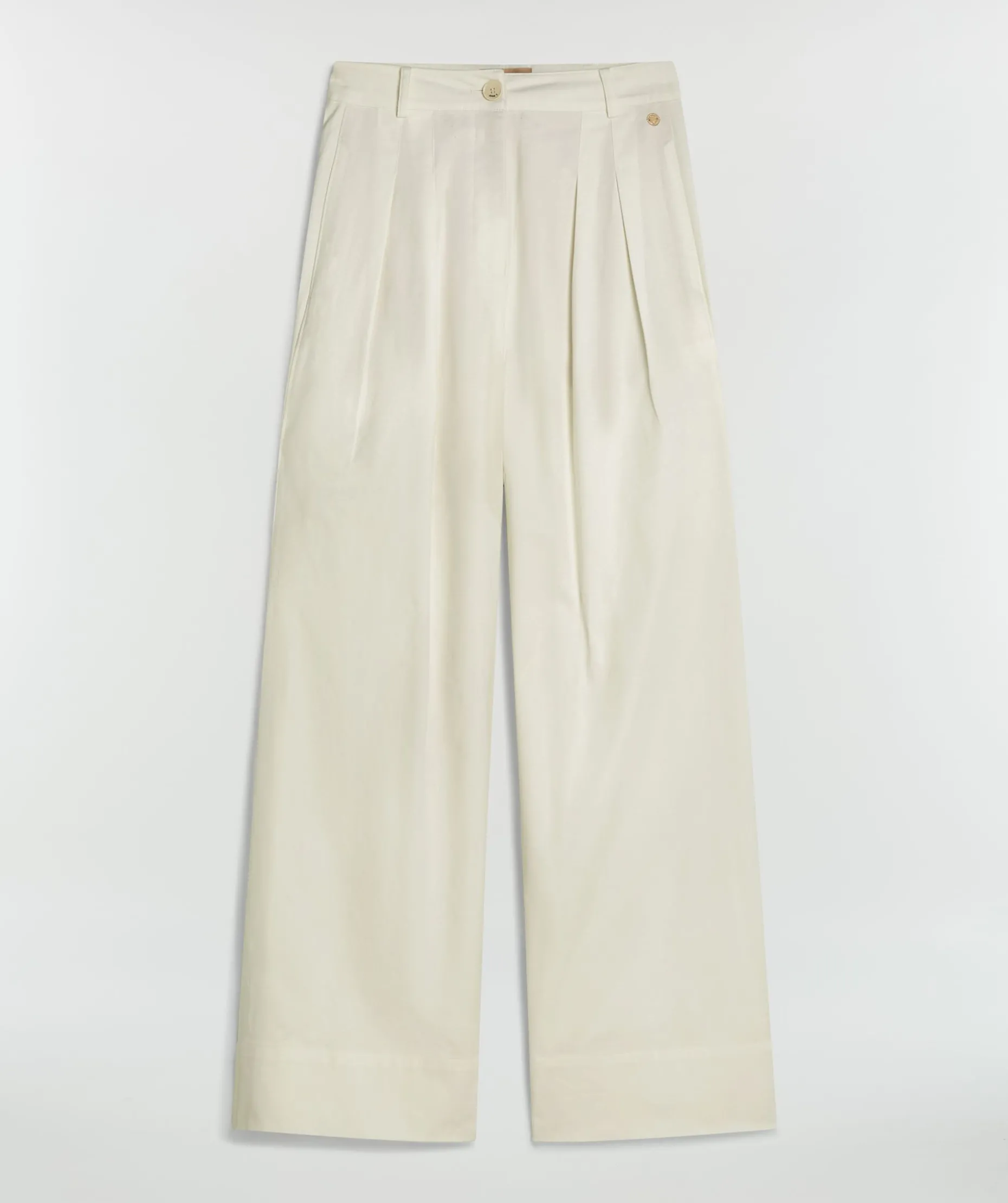 OLIVIA high waist wide leg pantalon - off white